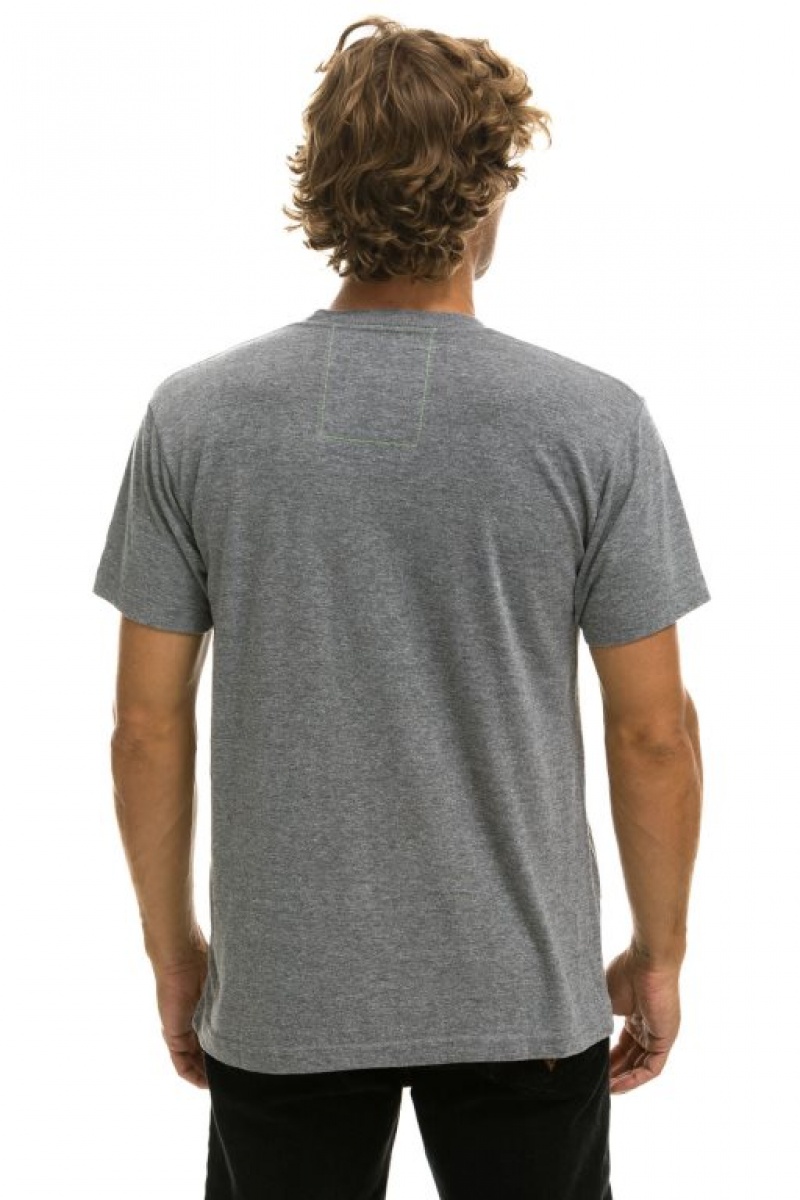 Camiseta Aviator Nation Bolt Hombre Grey | 72PDBUAYX