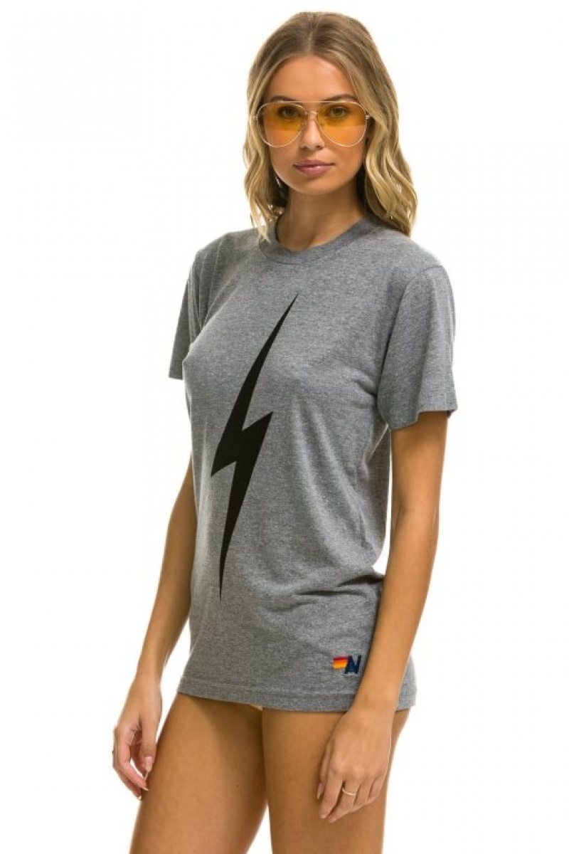 Camiseta Aviator Nation Bolt Hombre Grey | 72PDBUAYX