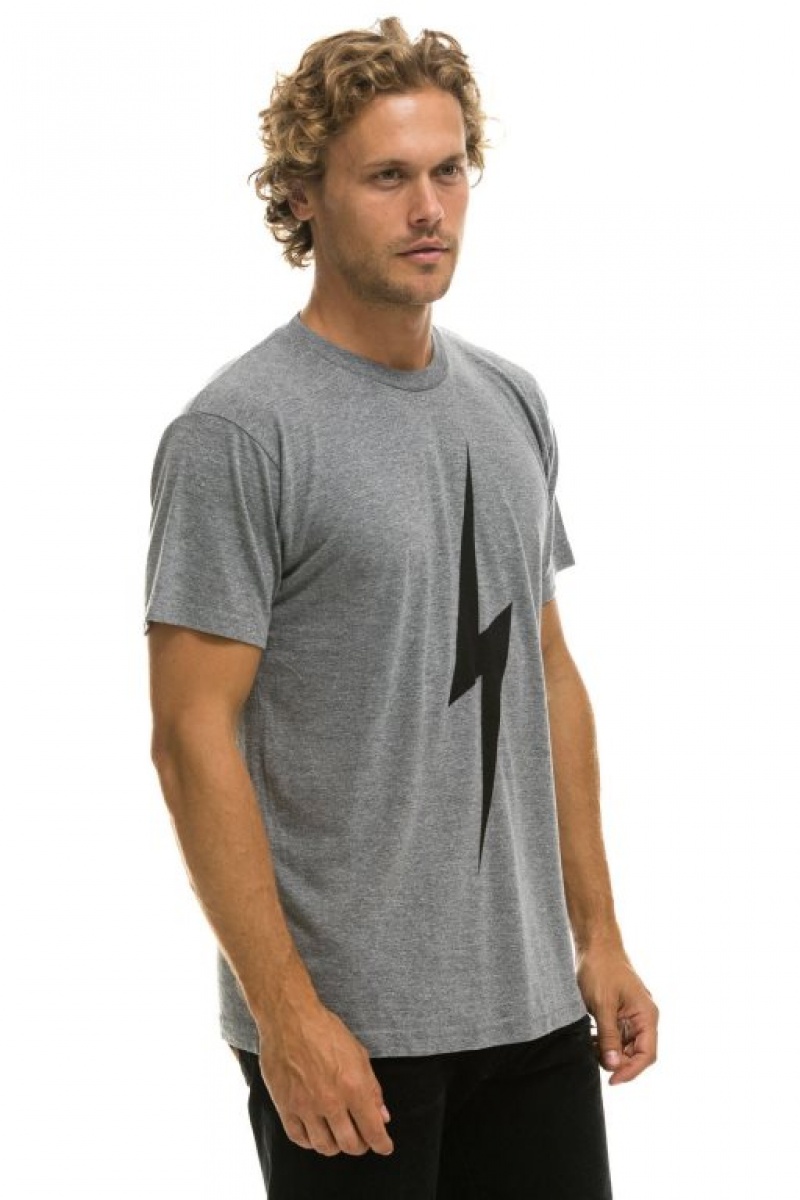 Camiseta Aviator Nation Bolt Hombre Grey | 72PDBUAYX