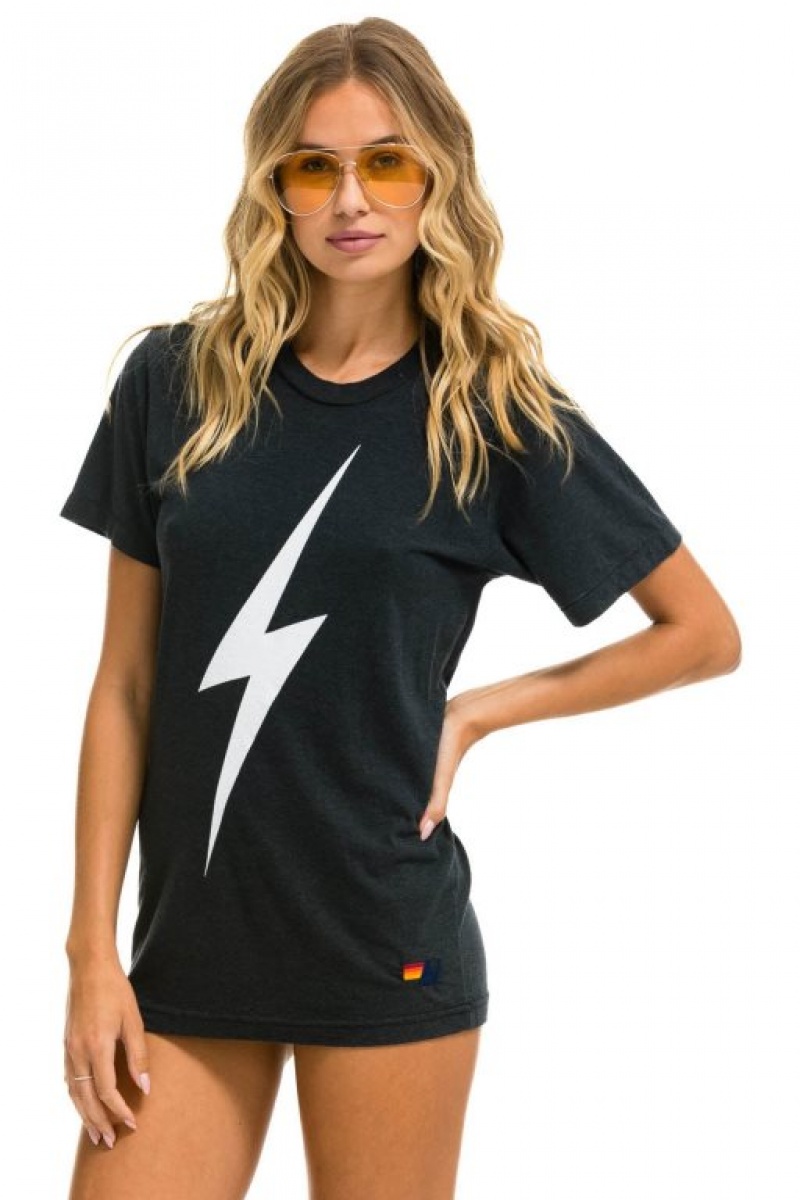 Camiseta Aviator Nation Bolt Hombre Grey | 72PLWRCSZ
