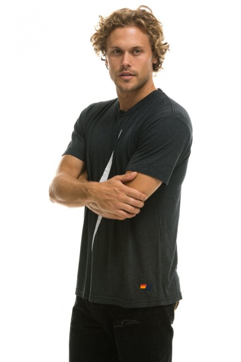Camiseta Aviator Nation Bolt Hombre Grey | 72PLWRCSZ