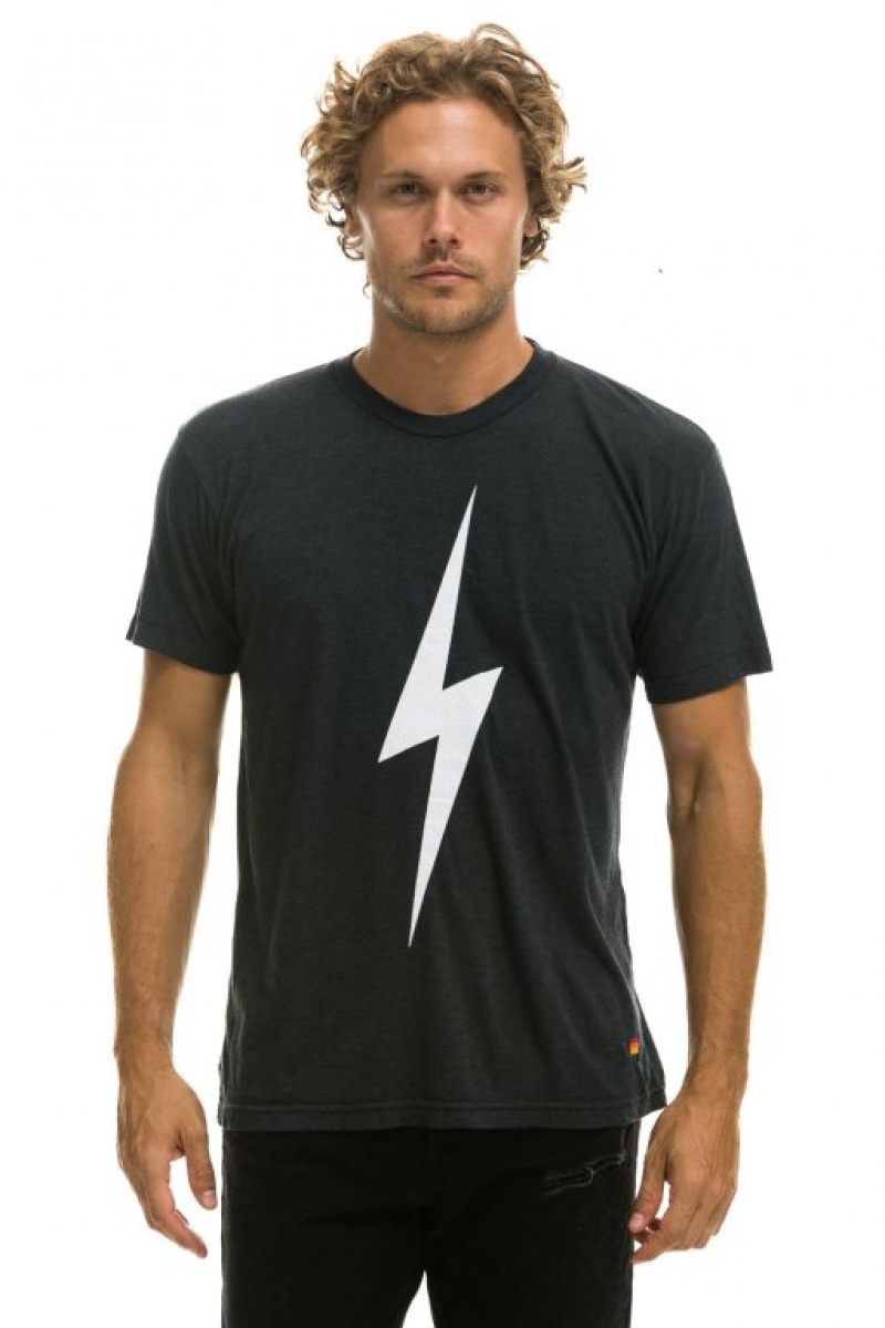 Camiseta Aviator Nation Bolt Hombre Grey | 72PLWRCSZ