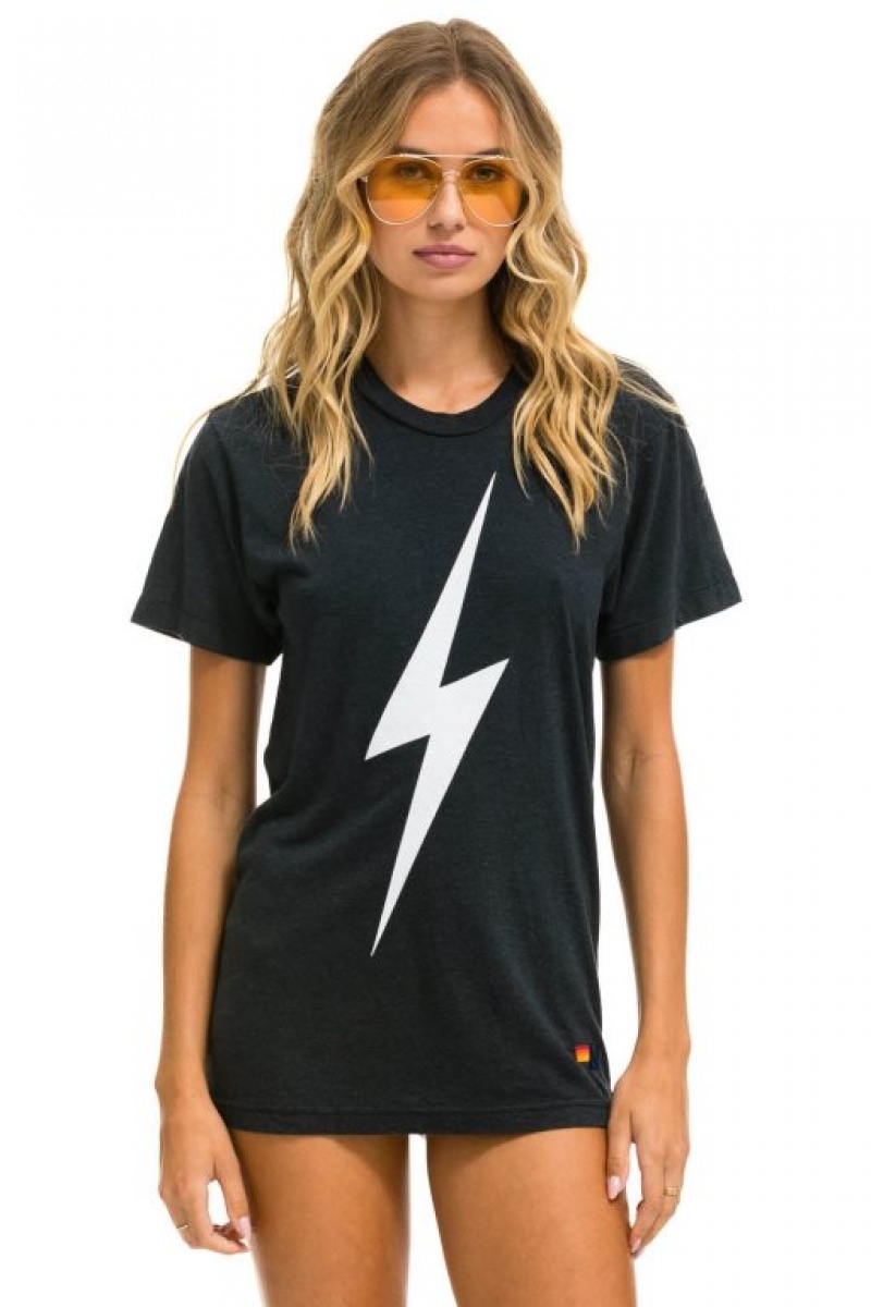 Camiseta Aviator Nation Bolt Mujer Grey | 29RVLTNHZ