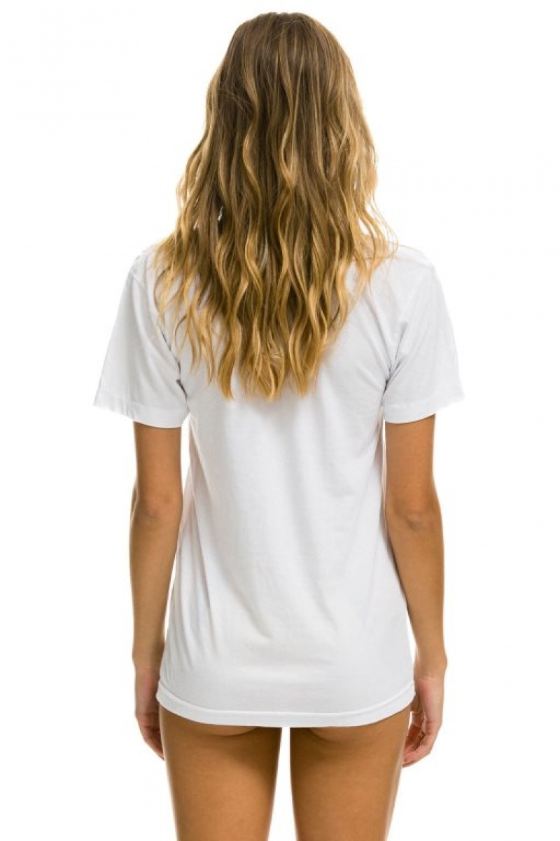 Camiseta Aviator Nation Bolt Mujer White | 29PSIWMCU