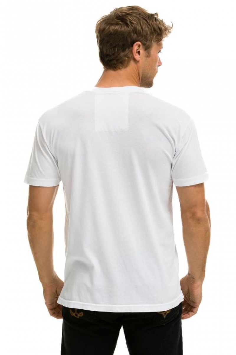 Camiseta Aviator Nation Logo Mujer White | 29CNSRYGX