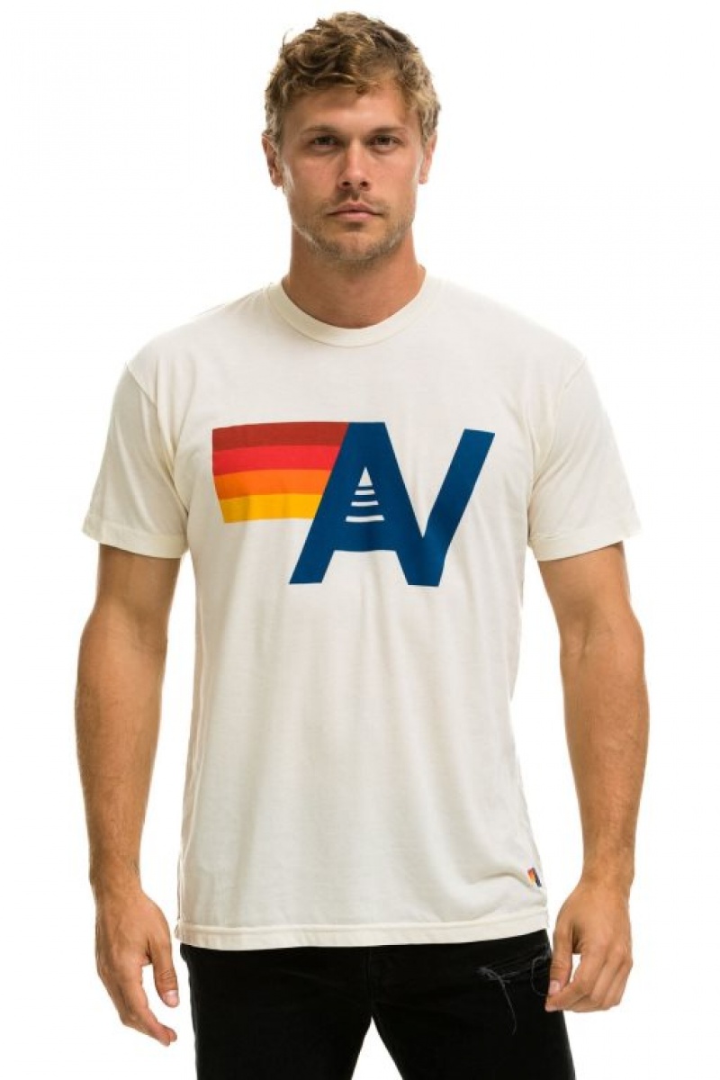 Camiseta Aviator Nation Logo Mujer White | 29DXMZNIO