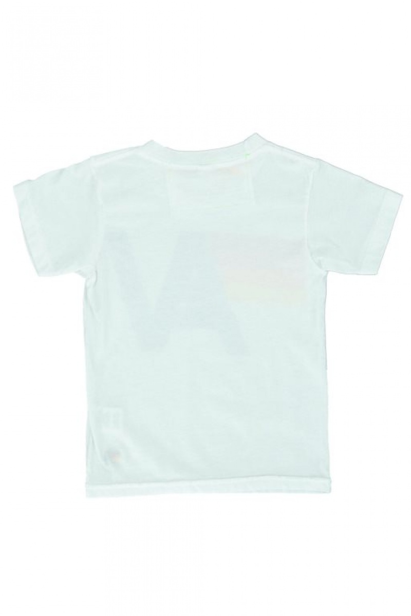 Camiseta Aviator Nation Logo Niños White | 90EQLHFPX