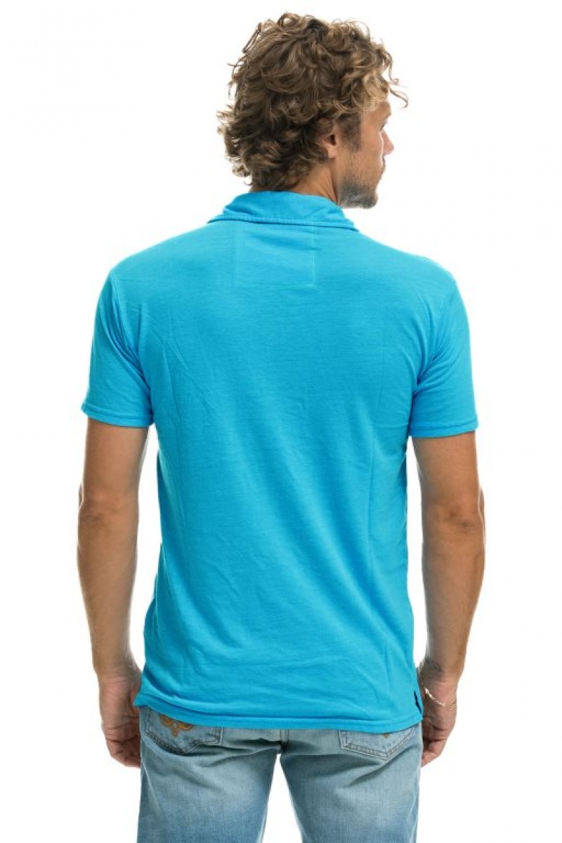 Camiseta Aviator Nation Polo Mujer Blue | 30KIEHGLD