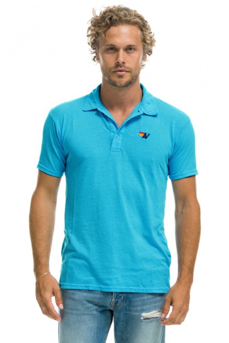 Camiseta Aviator Nation Polo Mujer Blue | 30KIEHGLD