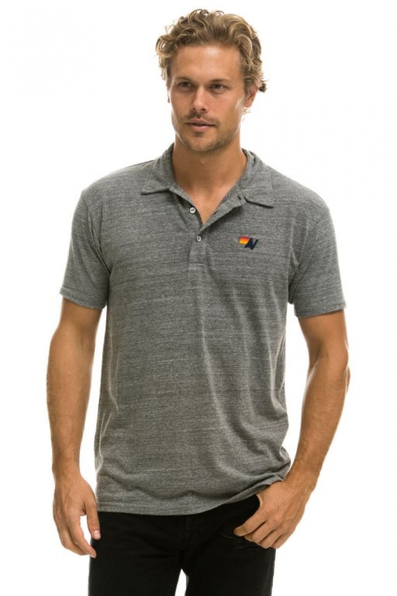 Camiseta Aviator Nation Polo Mujer Grey | 30PMBFZIW