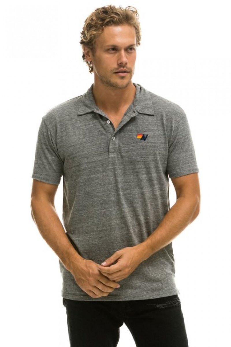 Camiseta Aviator Nation Polo Mujer Grey | 30PMBFZIW