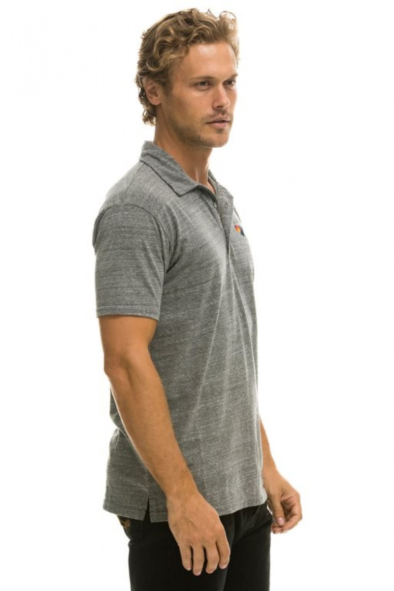 Camiseta Aviator Nation Polo Mujer Grey | 30PMBFZIW