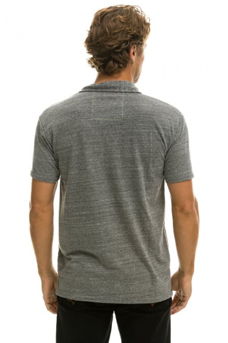 Camiseta Aviator Nation Polo Mujer Grey | 30PMBFZIW