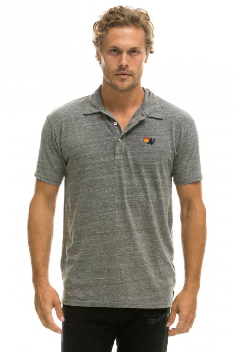 Camiseta Aviator Nation Polo Mujer Grey | 30PMBFZIW
