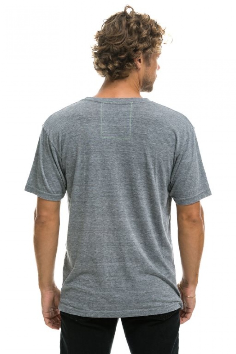 Camiseta Aviator Nation Venice Small Circle Vneck Mujer Grey | 29ZONERUD