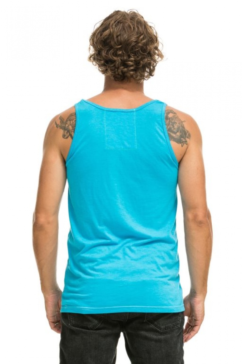 Camiseta sin Manga Aviator Nation Aspen Hombre Blue | 74AYZSTCE