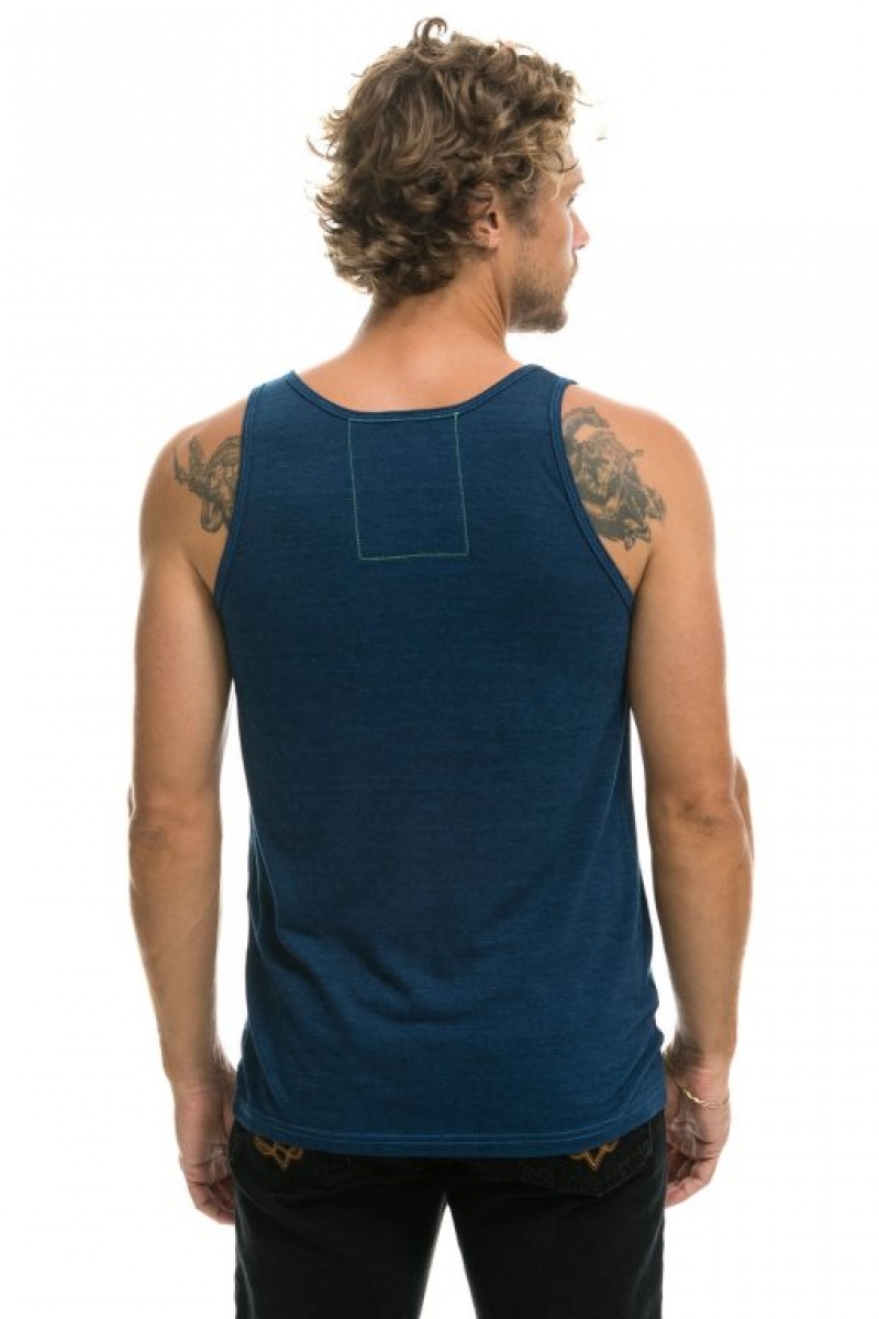 Camiseta sin Manga Aviator Nation Hombre Navy | 73QKFRYIG