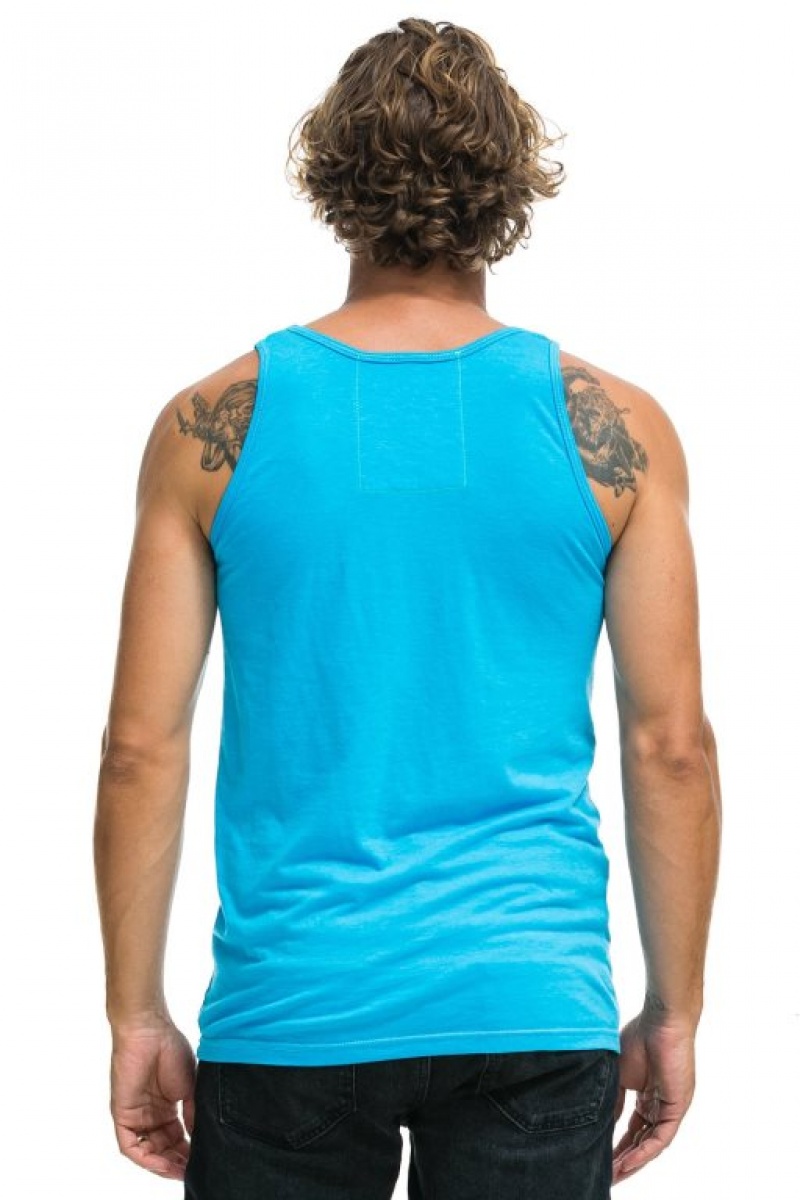 Camiseta sin Manga Aviator Nation Malibu Hombre Blue | 73WSDCMLG
