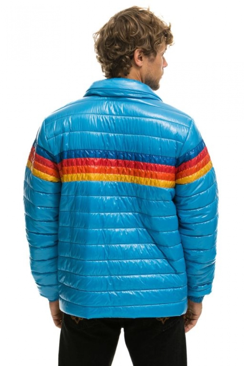 Chaquetas Aviator Nation 4 Stripe Hombre Blue | 67SMLGORH