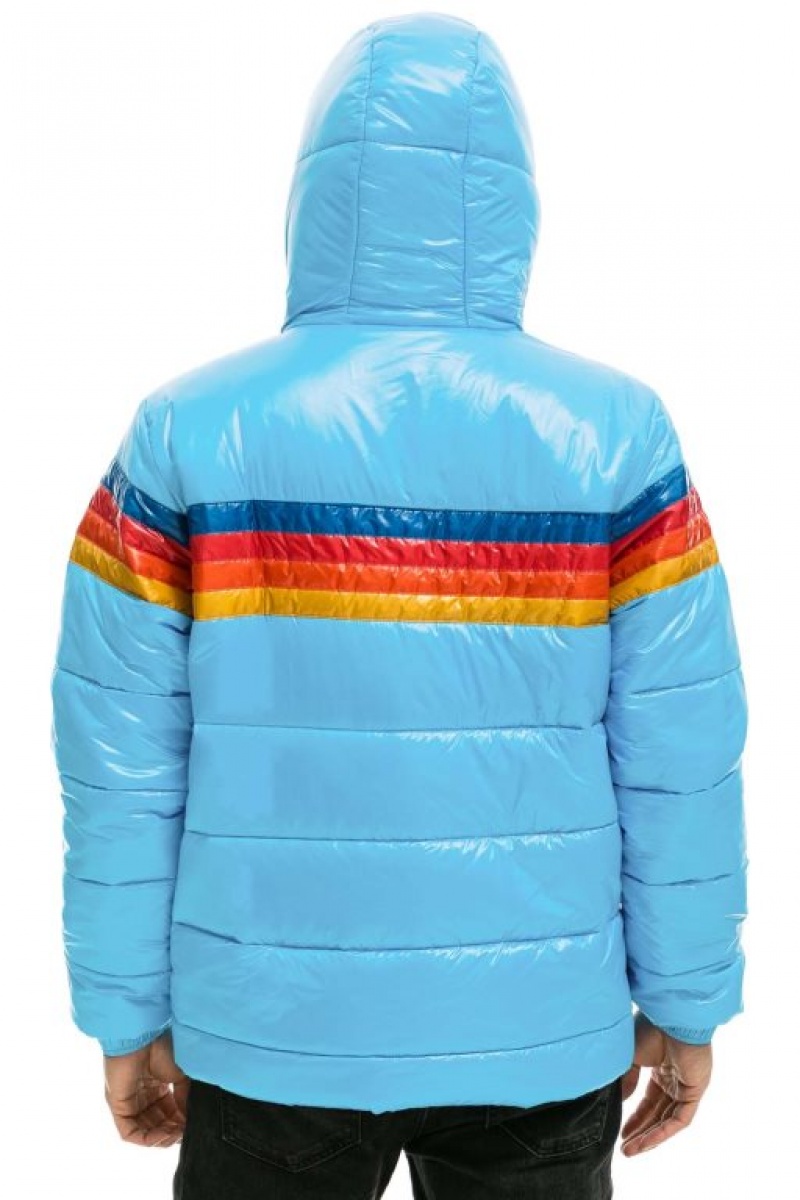 Chaquetas Aviator Nation 4 Stripe Luxe Trekker Hombre Blue | 67JKXDWYE