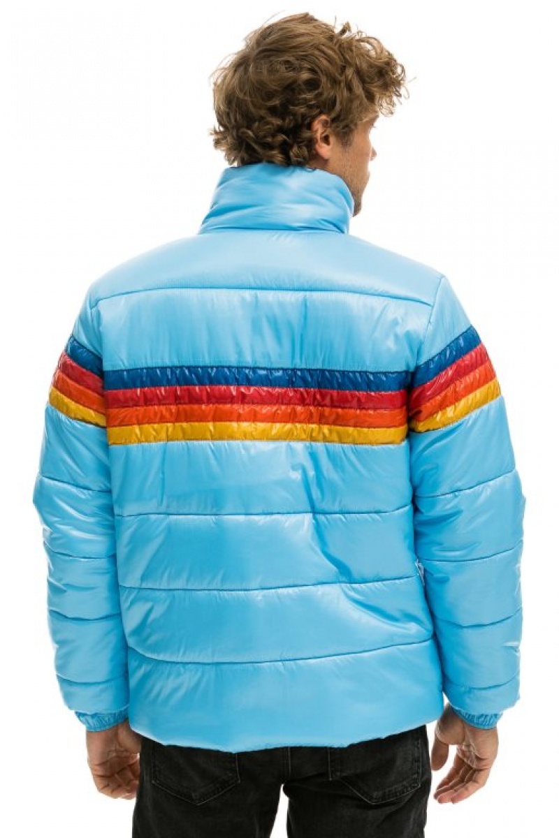 Chaquetas Aviator Nation 4 Stripe Luxe Traveler Hombre Blue | 67LUKXWRF