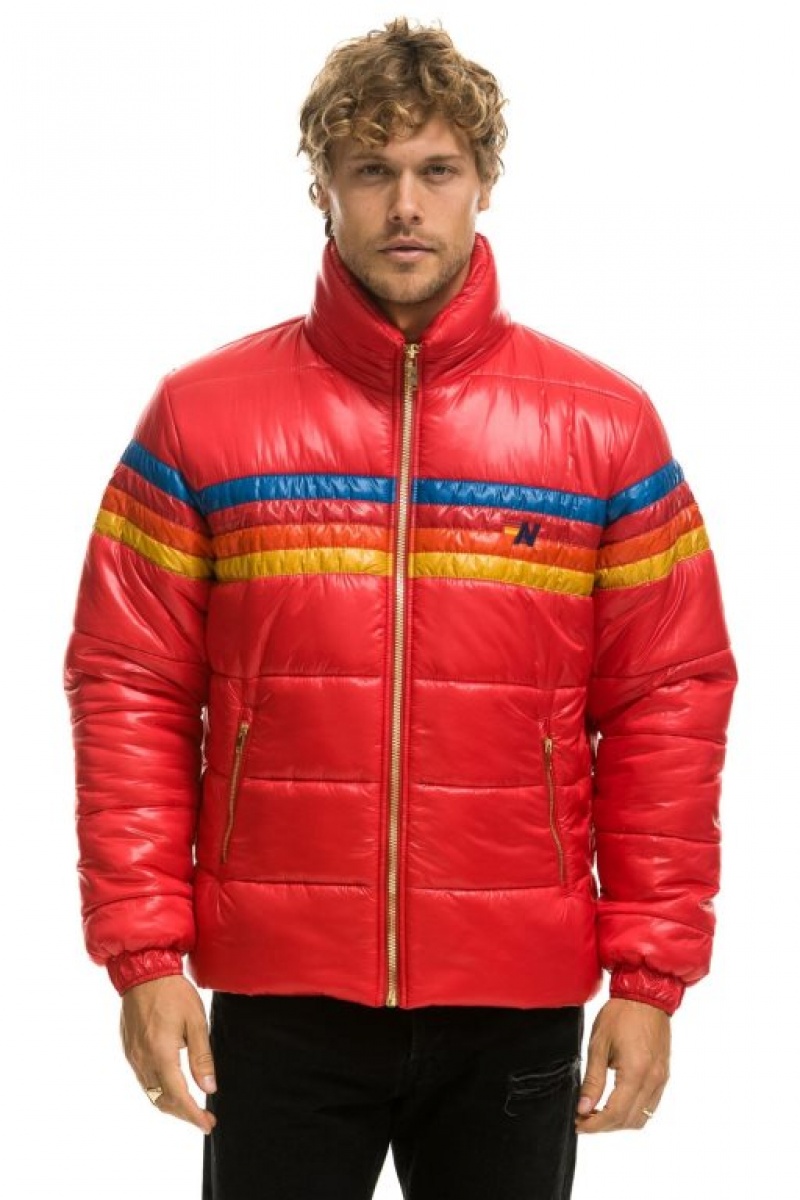 Chaquetas Aviator Nation 4 Stripe Luxe Traveler Hombre Pink | 67MDOAWZN