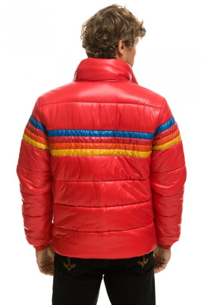 Chaquetas Aviator Nation 4 Stripe Luxe Traveler Hombre Pink | 67MDOAWZN