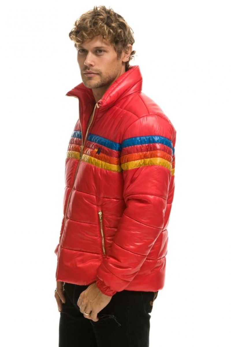 Chaquetas Aviator Nation 4 Stripe Luxe Traveler Hombre Pink | 67MDOAWZN