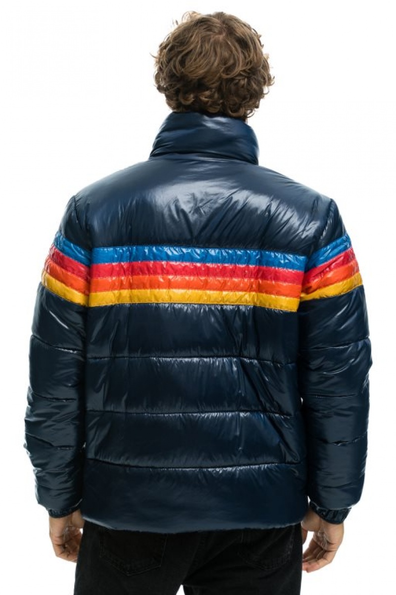 Chaquetas Aviator Nation 4 Stripe Luxe Traveler Hombre Deep Blue | 67TCGLBDR