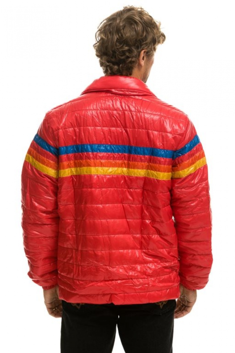 Chaquetas Aviator Nation 4 Stripe Traveler Hombre Pink | 65WPLAOXR