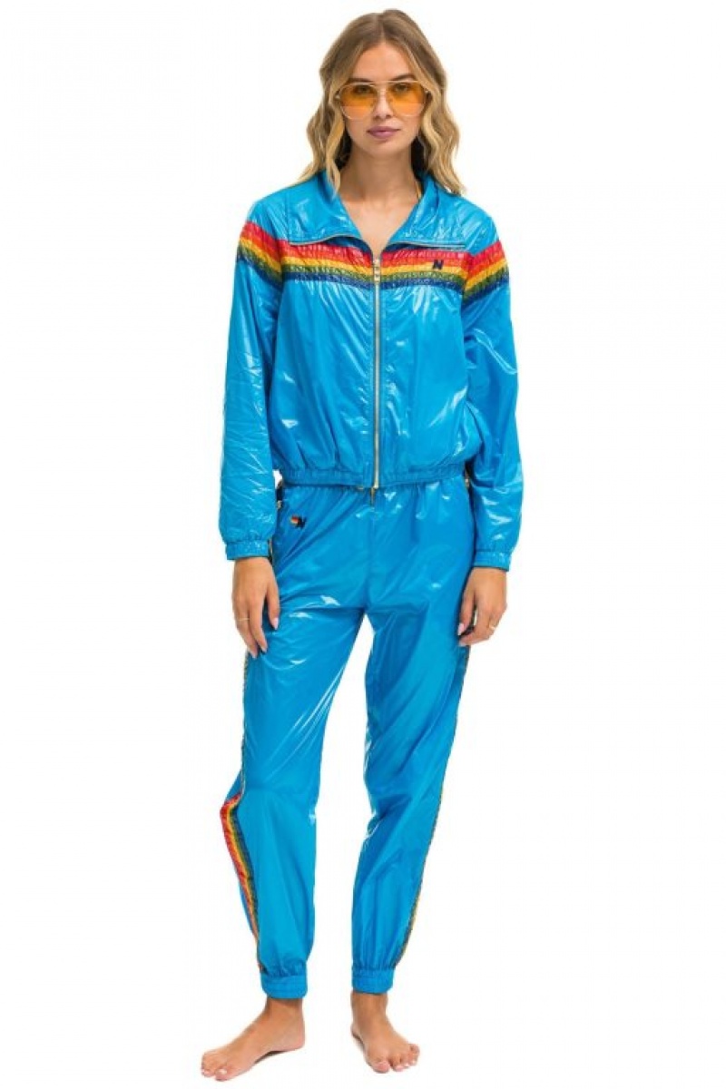 Chaquetas Aviator Nation 5 Stripe Windbreaker Mujer Dresden | 14TPBRQZO