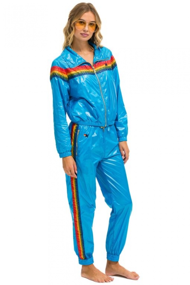 Chaquetas Aviator Nation 5 Stripe Windbreaker Mujer Dresden | 14TPBRQZO