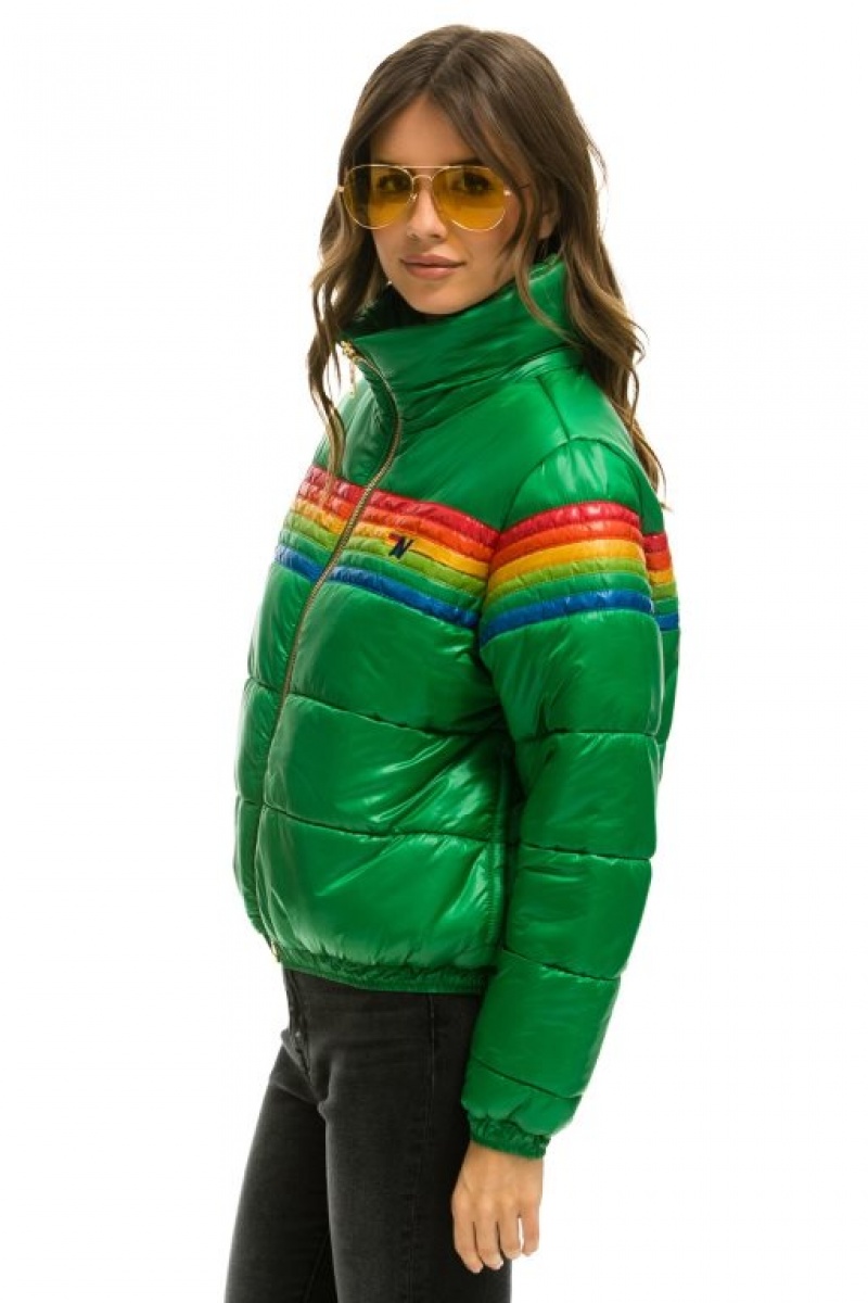 Chaquetas Aviator Nation 6 Stripe Luxe Apres Puffer Mujer Glossy Amazon | 13PKCBDZH