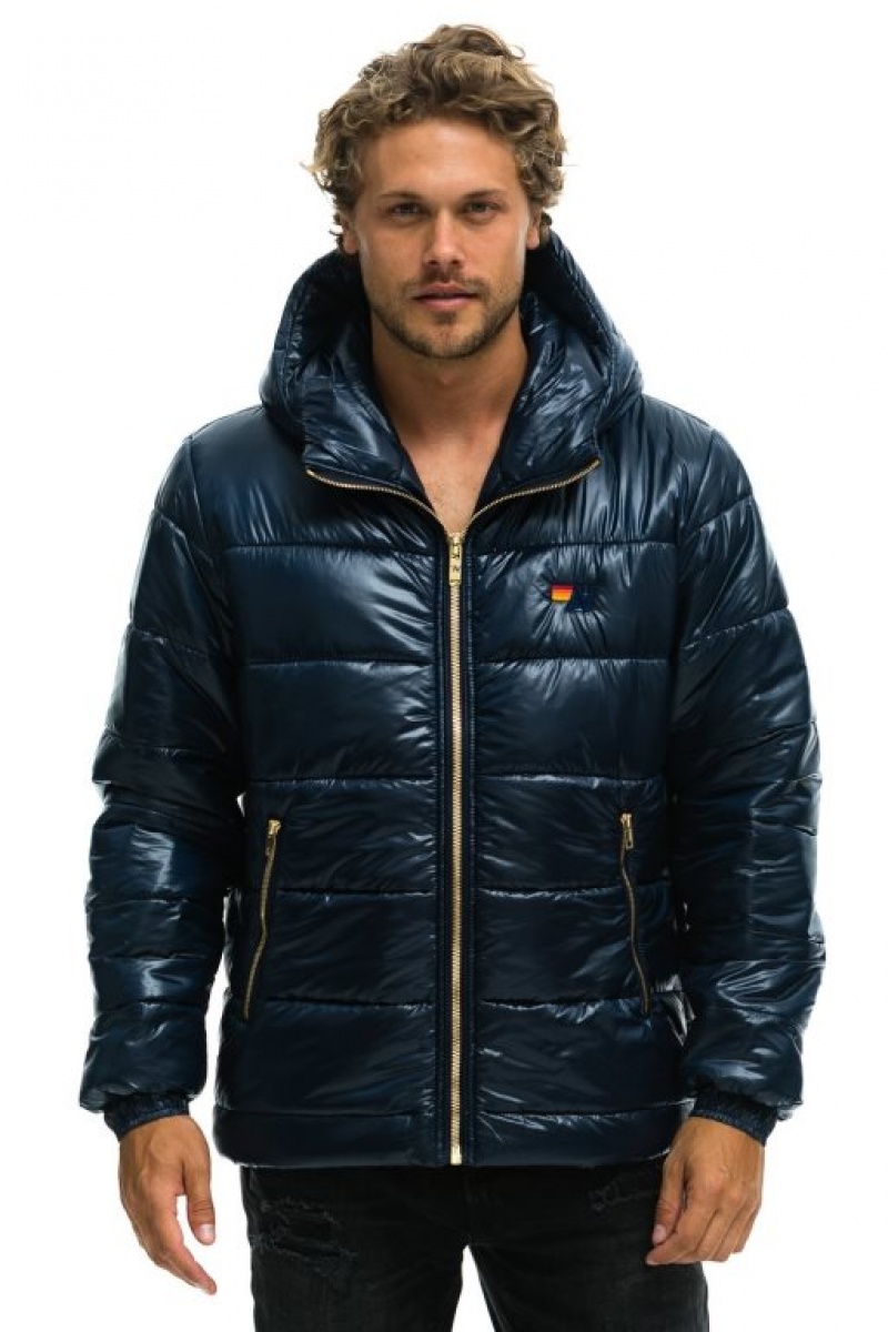Chaquetas Aviator Nation Bolt Luxe Trekker Hombre Navy | 65KFAWHDB