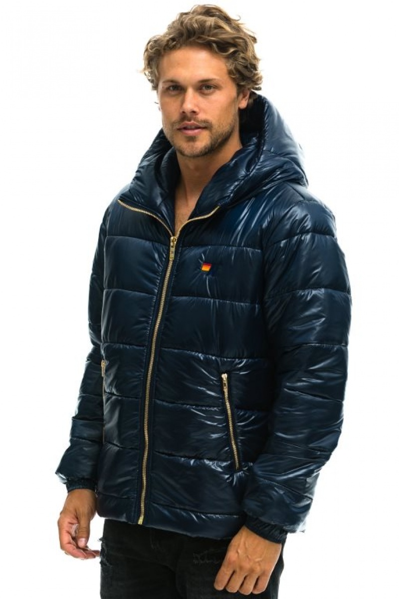 Chaquetas Aviator Nation Bolt Luxe Trekker Hombre Navy | 65KFAWHDB
