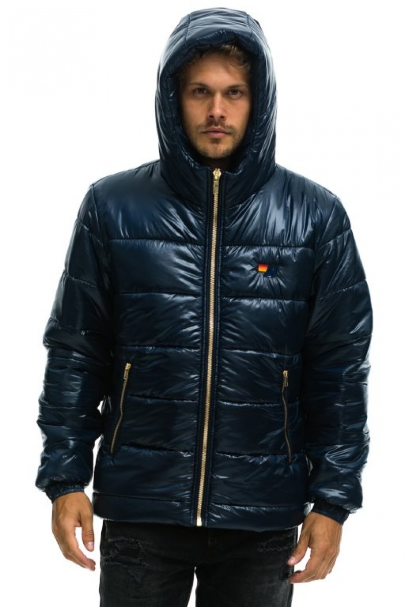 Chaquetas Aviator Nation Bolt Luxe Trekker Hombre Navy | 65KFAWHDB