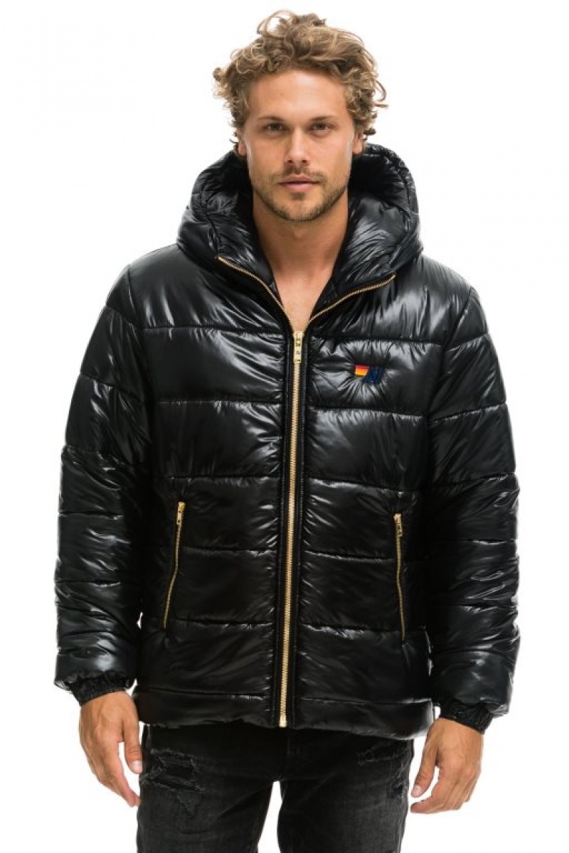Chaquetas Aviator Nation Bolt Luxe Trekker Hombre Black | 65KTNZDLP