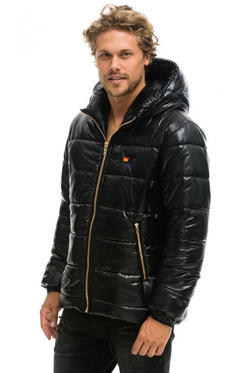 Chaquetas Aviator Nation Bolt Luxe Trekker Hombre Black | 65KTNZDLP