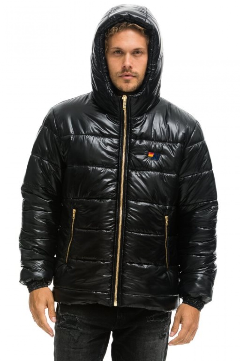 Chaquetas Aviator Nation Bolt Luxe Trekker Hombre Black | 65KTNZDLP