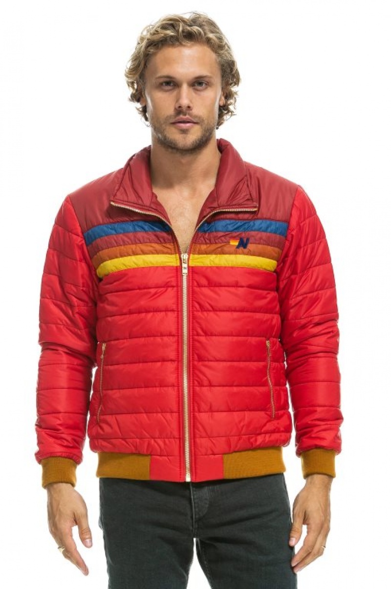 Chaquetas Aviator Nation Journey Hombre Pink | 65JSXWMEZ