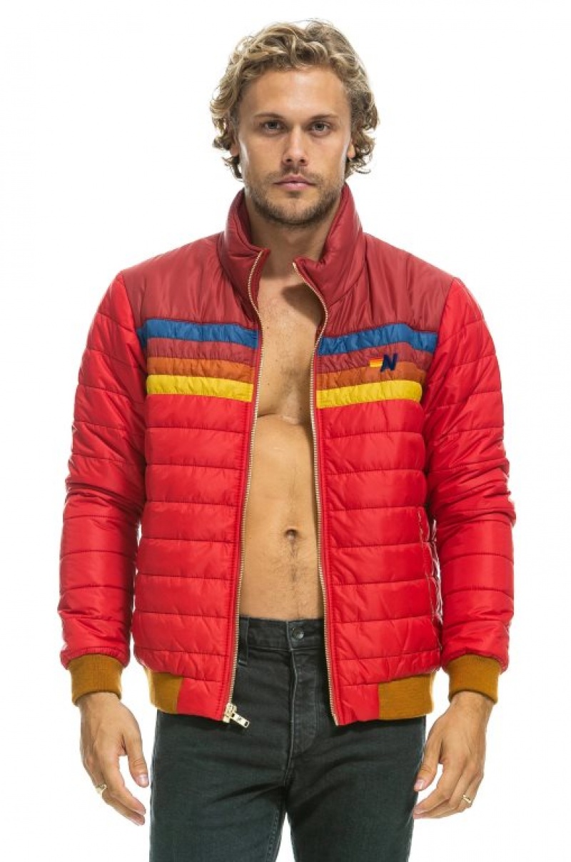 Chaquetas Aviator Nation Journey Hombre Pink | 65JSXWMEZ