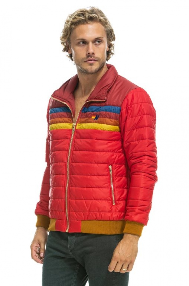 Chaquetas Aviator Nation Journey Hombre Pink | 65JSXWMEZ