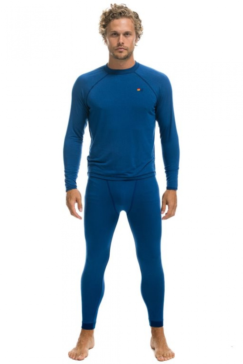 Chaquetas Aviator Nation Micro Modal Base Layer Set Hombre Royal | 65HRKTLSO