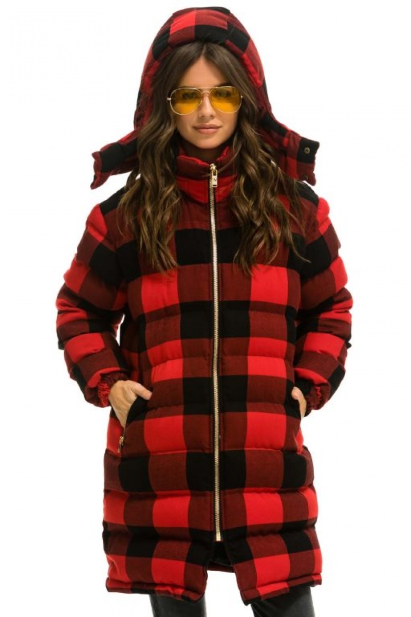 Chaquetas Aviator Nation Plaid Long Trekker Hombre Buffalo Plaid | 69GVNDBRX