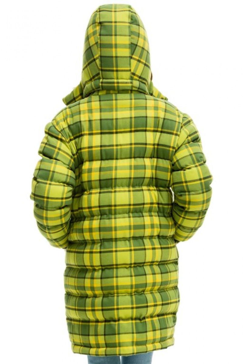 Chaquetas Aviator Nation Plaid Long Trekker Hombre Avocado Plaid | 69GWRVHUO