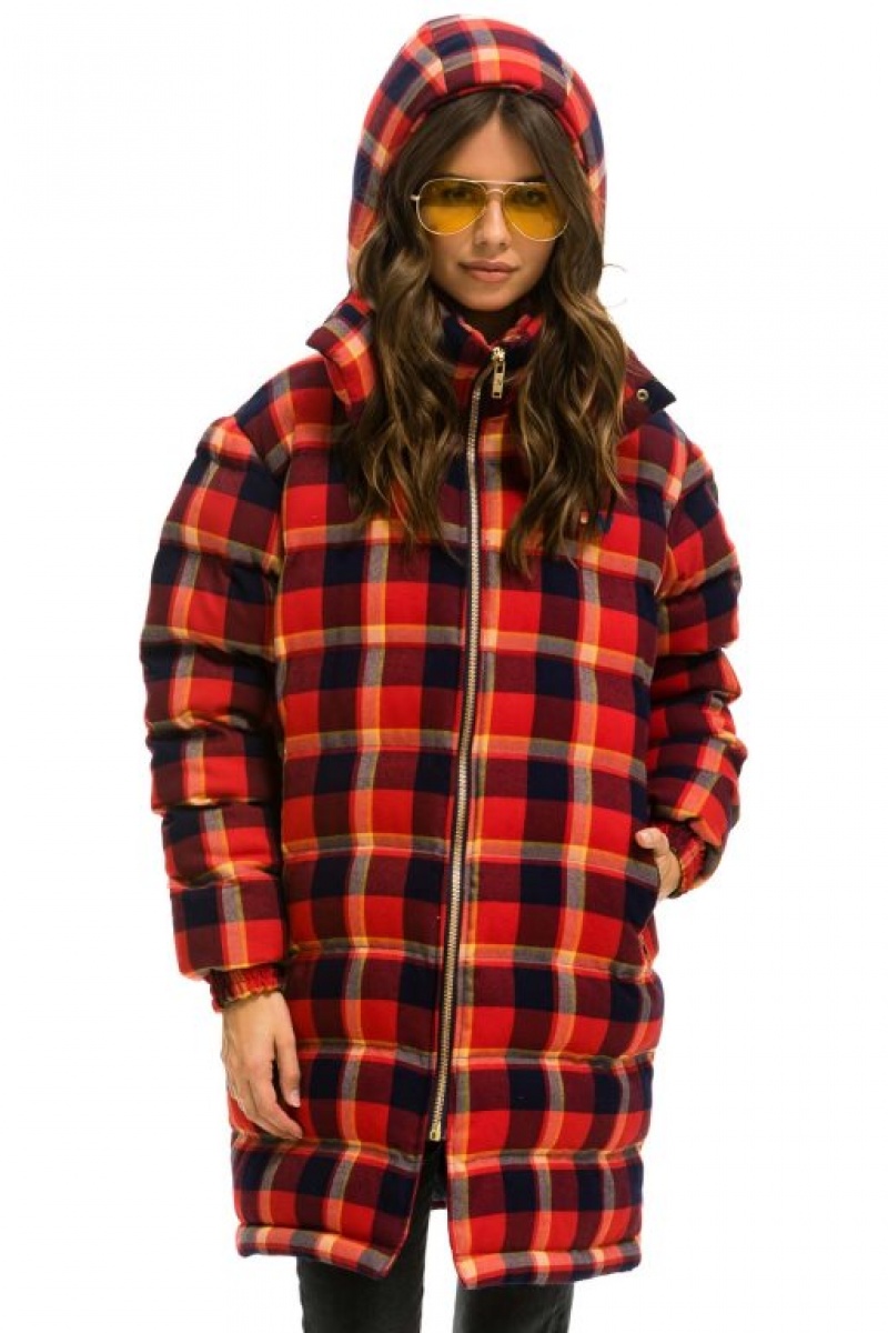 Chaquetas Aviator Nation Plaid Long Trekker Hombre Rugby Plaid | 69HGNOPRT