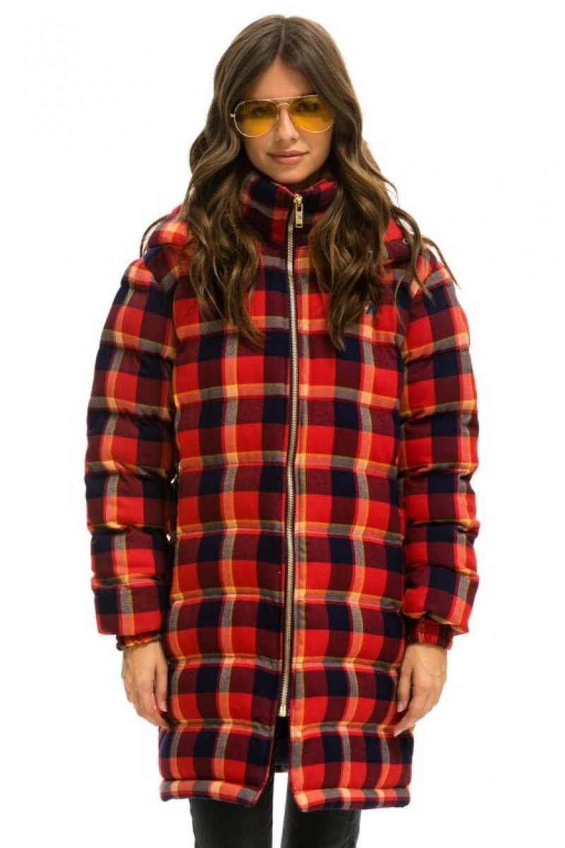 Chaquetas Aviator Nation Plaid Long Trekker Hombre Rugby Plaid | 69HGNOPRT