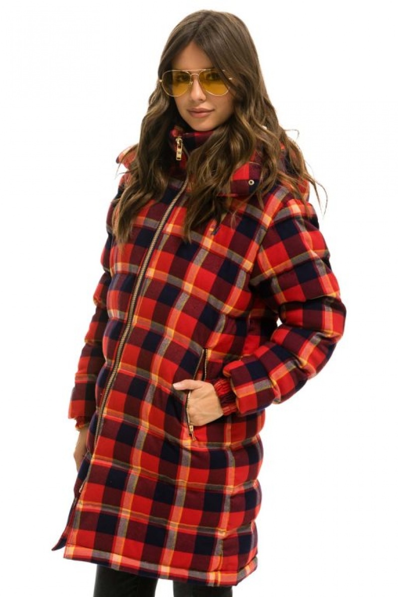 Chaquetas Aviator Nation Plaid Long Trekker Hombre Rugby Plaid | 69HGNOPRT
