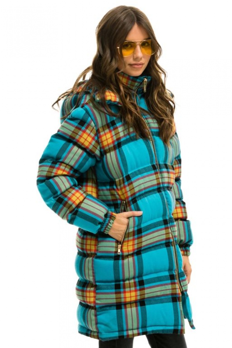 Chaquetas Aviator Nation Plaid Long Trekker Mujer Jackson Plaid | 10EBFVMZJ