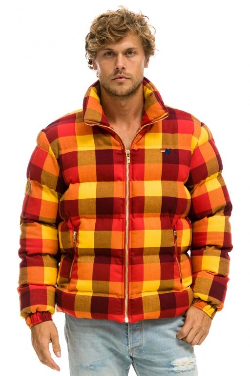 Chaquetas Aviator Nation Plaid Traveler Hombre Surfy Plaid | 65BIRLDSH